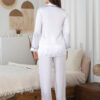 beyaz saten pijama takimi pijama takimi nbb nbb 66393 saten pijama 27222 14 O