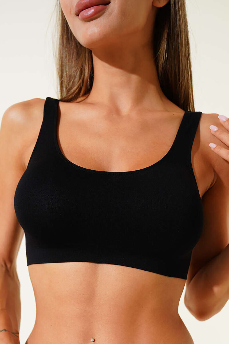 siyah kalin askili seamless bustiyer atlet body nbb nbb 2410 28276 11 O