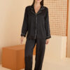 siyah saten pijama takimi pijama takimi nbb nbb 66393 saten pijama 25914 11 O