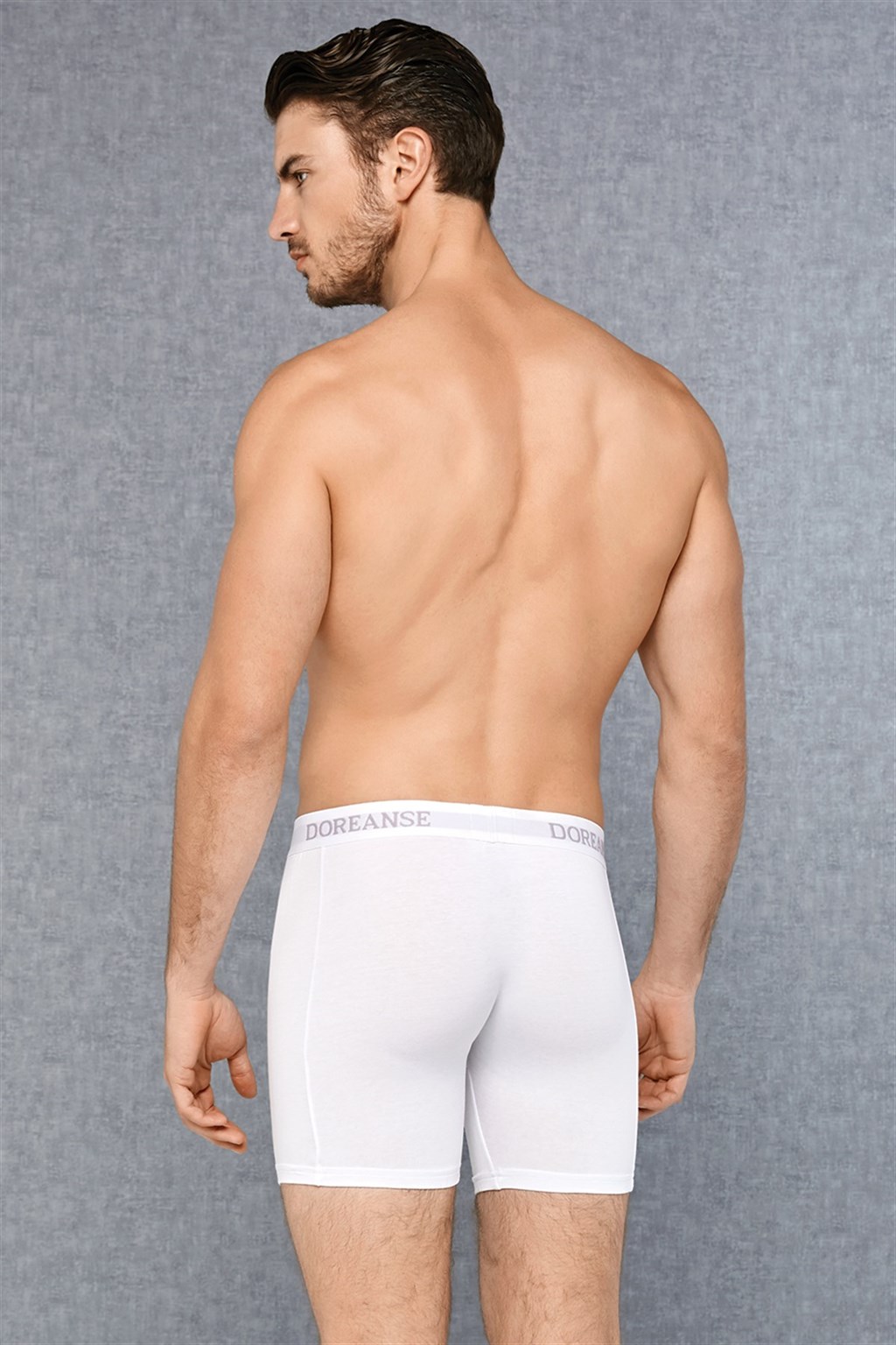 Doreanse Side Line Men's Boxer Brief Underwear 1780 White - Image 3