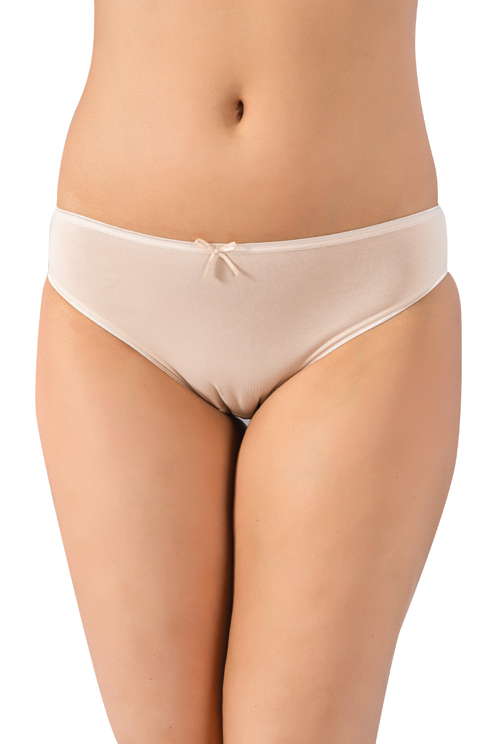 Cotton & Lycra, 5-Pack, Women's Bikini Panties 1085 Beige