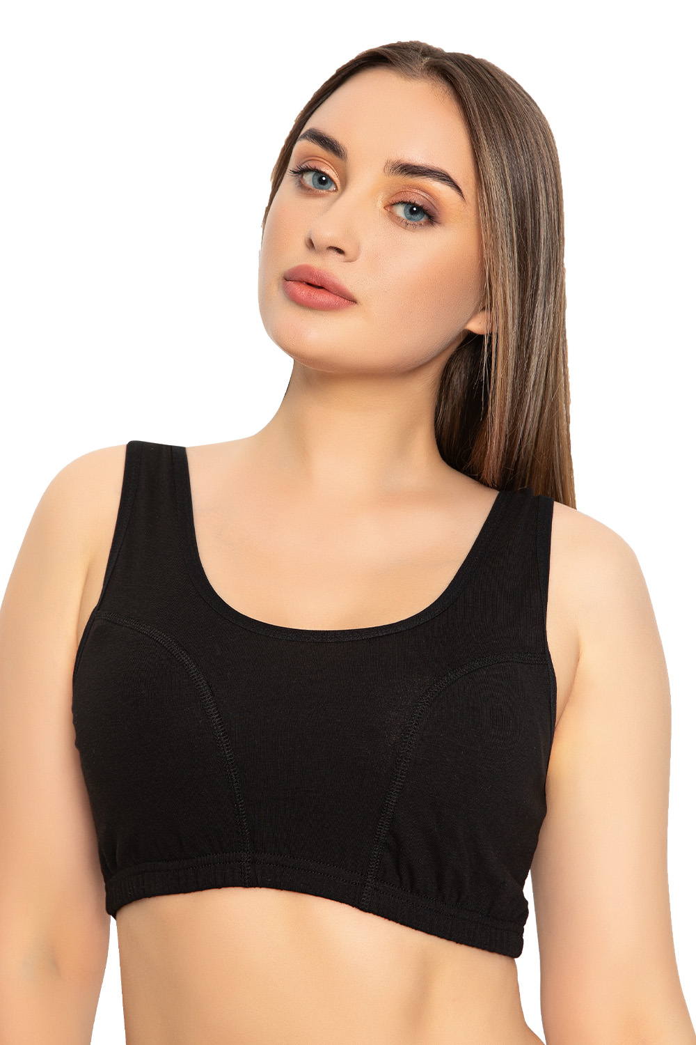 Lux Drm, Cotton & Lycra, Plus Size Body Bra 305 Black