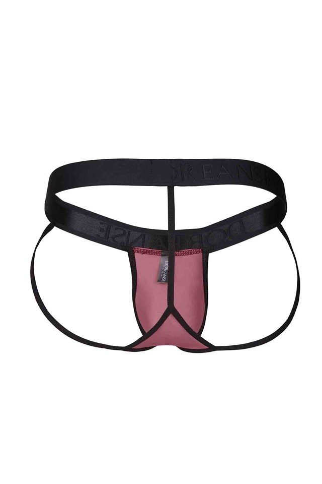 Doreanse įmantrios vyriškos poliamido Thong String tipo apatinės kelnaitės pelenų rožės spalvos - Image 3