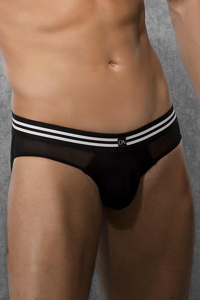 Doreanse vyriškos Jockstrap tipo apatinės kelnaitės - stringai juodos spalvos