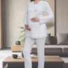 Mecit Pijama 1501, Pamuklu & Viskon, Kolay Emzirmeli, Dantelli, Hamile & Lohusa Pijama Takımı, Ekru 2
