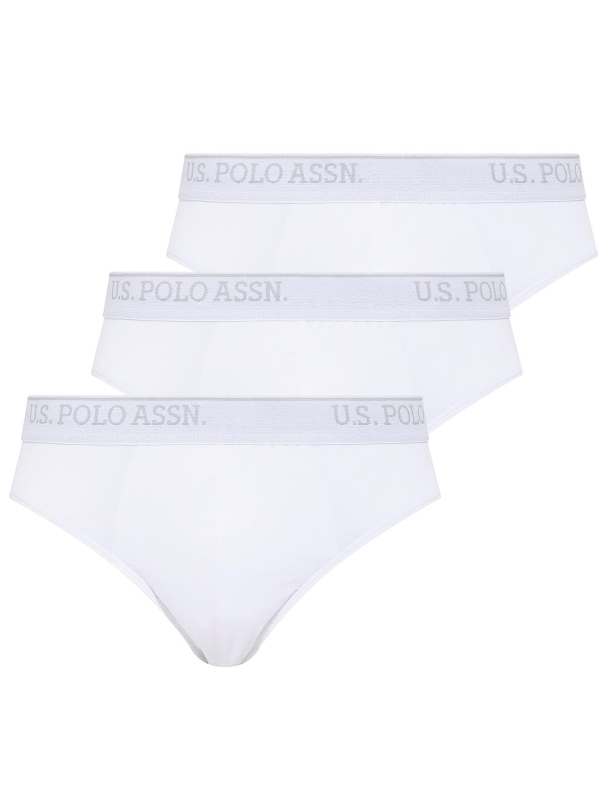 U.S. Polo Assn. Erkek Battal Beyaz 3 Lü Slıp